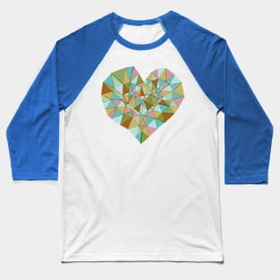 Polygon Geometric Heart Retro Baseball T-Shirt